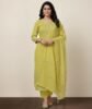 Maheshwari Silk Suit – Mustard Yellow
