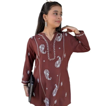 Rayon Top - Chocolate-Brown