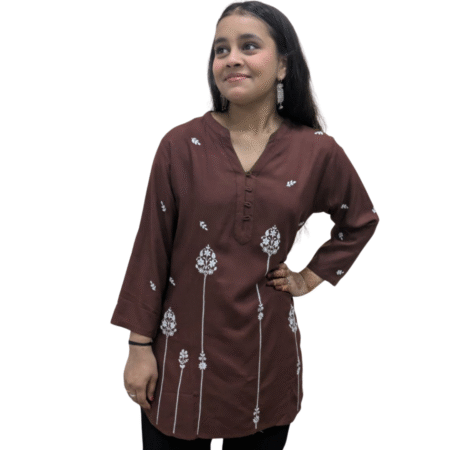 Rayon Top - Chocolate Brown